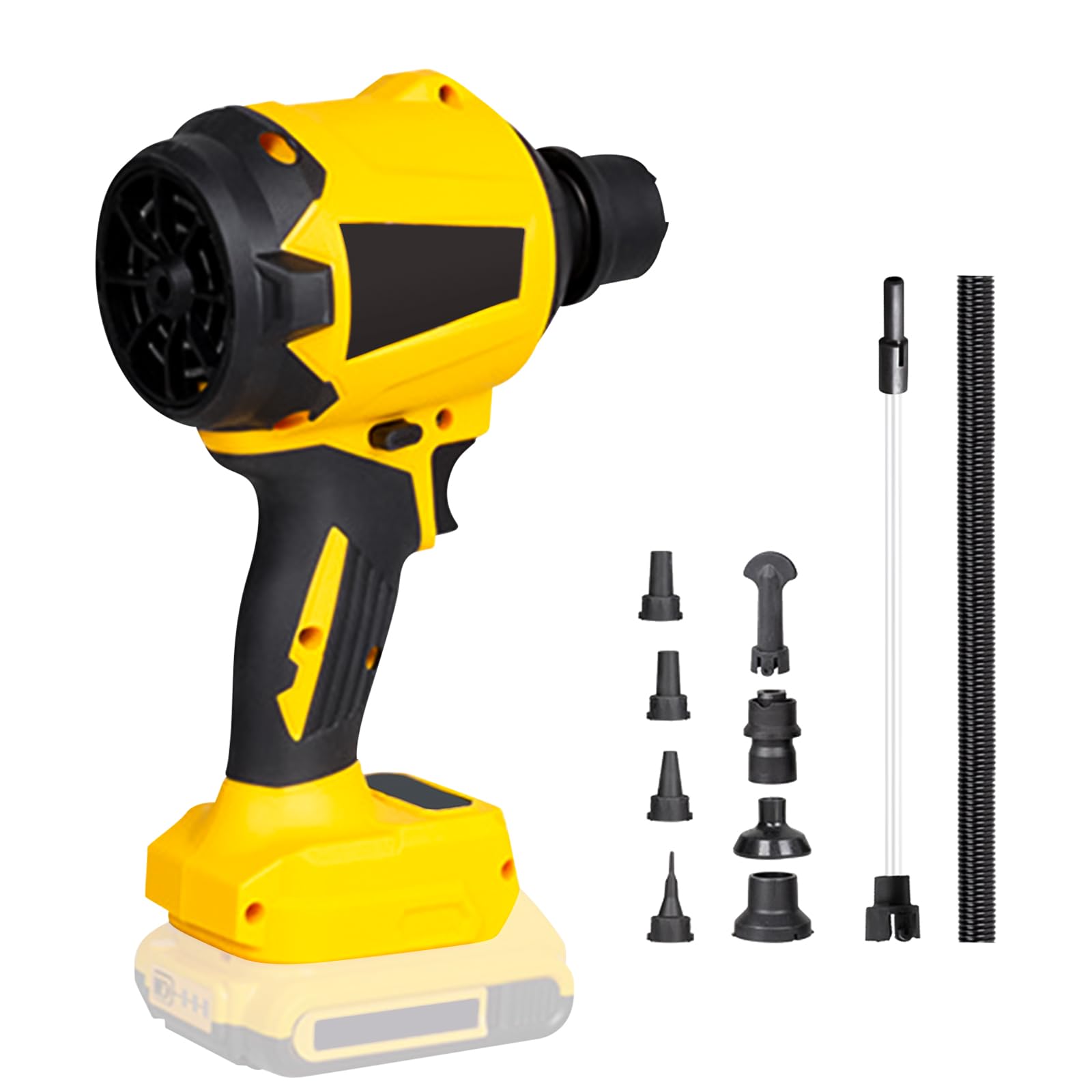 Cordless Dust Blower for Dewalt, Handheld Blower HighSpeed Motor Air Compressed Duster Blower & Vacuum 1000W 0-21000 RPM 20V Cordless Air Pump Air Duster with 8 Nozzles for Home Cleaning