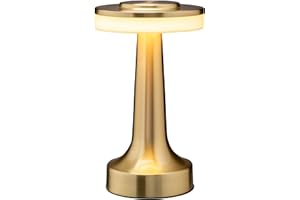 O'BRIGHT O’Bright Portable LED Table Lamp with Touch Sensor, 3-Levels Brightness, Rechargeable Battery Up to 48 Hours Usage, Night Light for Kids Nursery, Nightstand Lamp, Bedside Lamp (Gold)