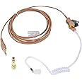 Pdflie IFB Earpiece 3.5mm in Ears Broadcast Communication Headset Anchor Ear Piece Broadcaster in-Ear Professional Earset for iPhone Android Telex Lecstronics Clear-Com (Skin Color,1/4" Connector)