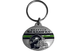 Siskiyou Sports NFL unisex-adult Oval Carved Metal Key Chain