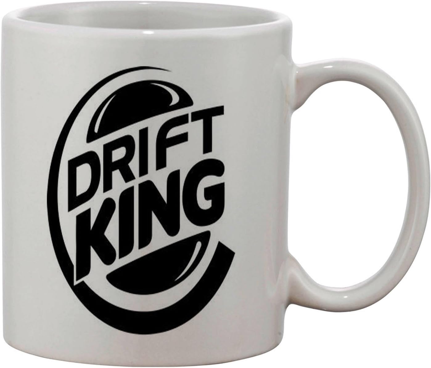 FunnyWear JDM Drift King Burger King Logo Parody 11 Oz. Custom Mug