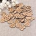 ULTNICE 50pcs Wooden Heart with Best Day Ever Pattern Log Slices DIY Crafts for Wedding Party Embellishment
