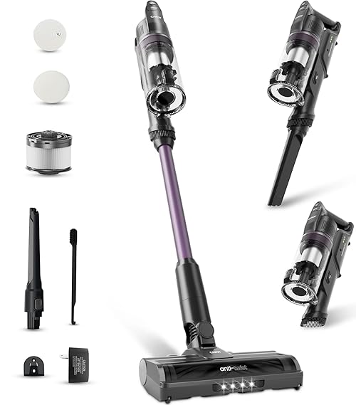 CANDY Cordless Vacuum Cleaner, Stick Vacuum Cordless Rechargeable,45Mins Powerful Suction Vacuum Cleaners for Home,Anti-Tangle,One-Click Dust Disposal,Lightweight for Hardwood Floor Carpet Pet Hair