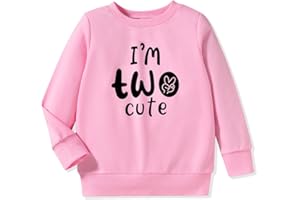 CPEI Toddler Girl 2nd Birthday Outfits Im Two Cute Sweatshirt 2 Year Old Birthday Girl Sweatshirt