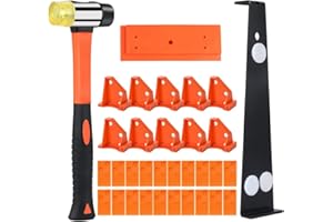 Laminate Flooring Installation Tool Kit, Jouhin 33 Pieces Flooring Tools with 10 Special Triangle Spacers, 20 Wedge Spacers, 