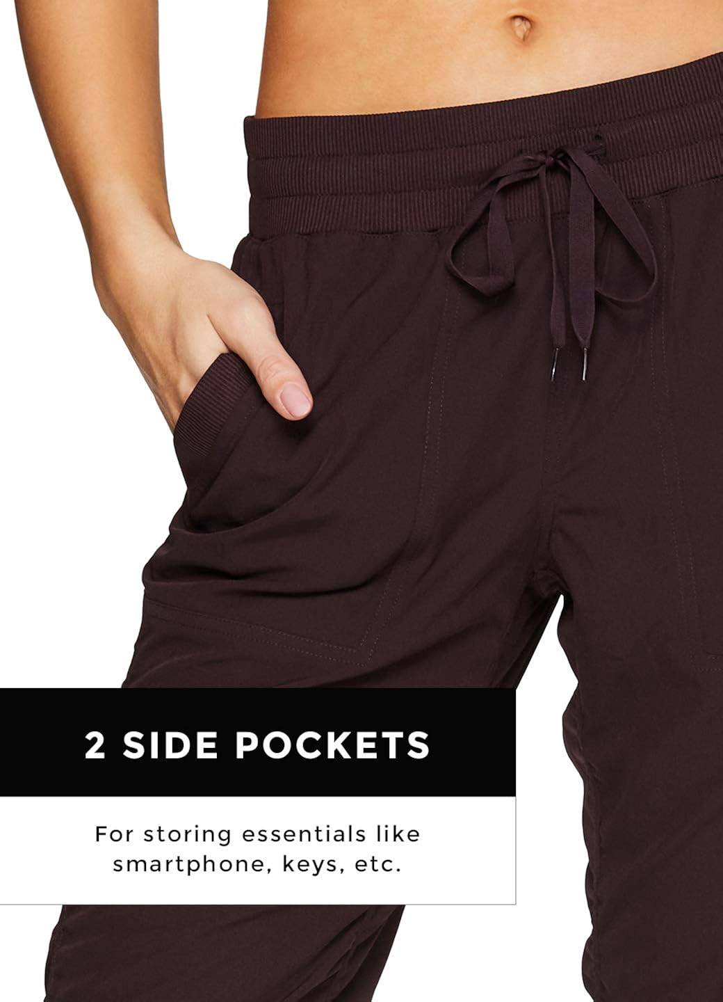 RBX Active Women's Fashion Lightweight Stretch Woven Body Skimming Drawstring Capri Pant at  Women’s Clothing store