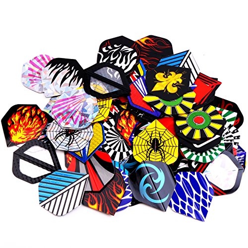 MAXMAU Dart Flights 24 Sets (72 Pcs) Standard and Slim Shape Durable PET Flights for Steel Tip Darts, Perfect Accessories Equipment Supplies for Dart Games - Thumbnail 6