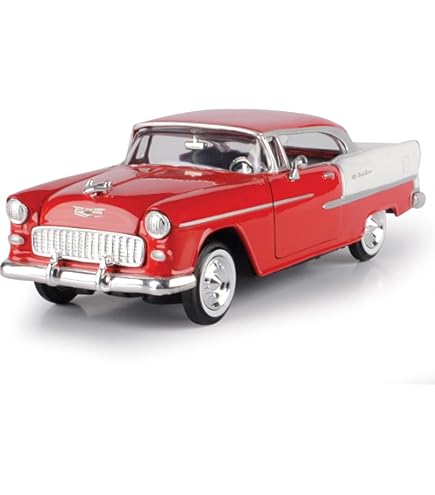 Amazon.com: 1955 Chevy Bel Air Convertible 1/18 Red : Arts, Crafts