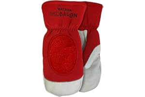 Watson Gloves Red Baron Winter Mitt - Full-Grain Cowhide Leather, Heavy Sherpa Lining & Brow Wipe