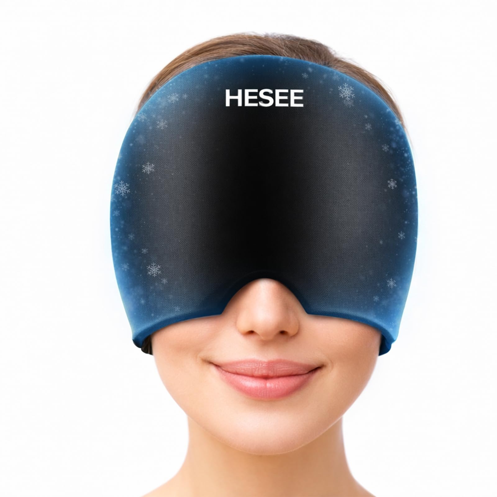 Photo 1 of Migraine Relief Cap, Headache Relief Hat for Migraine Cap, Hot and Cold Therapy, Headache Eyes Mask for Stress Relief, Ice Pack Head Wrap for Sinus, Puffy Eyes, Tension,Black