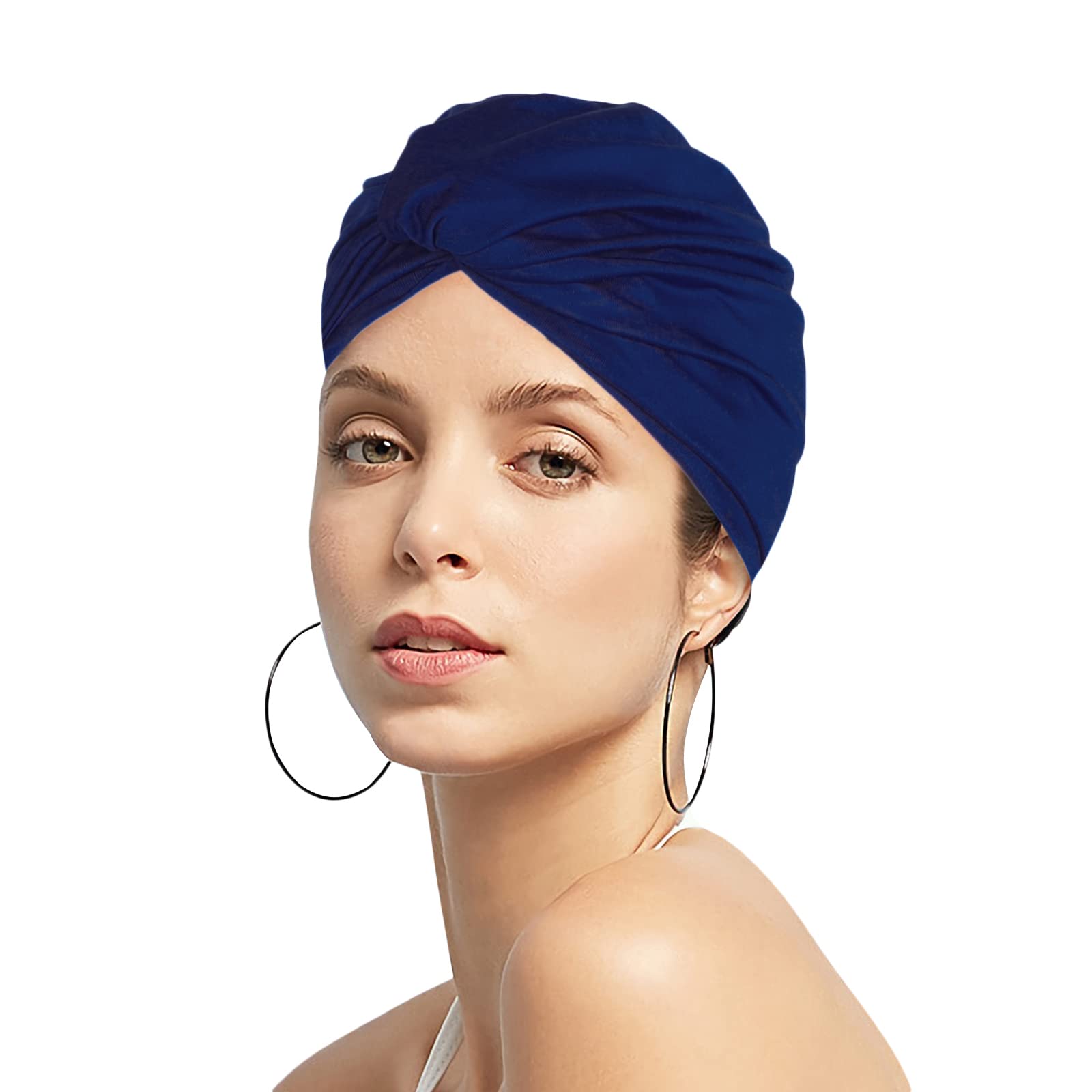 Women Swimming Cap Ear Protection Swim Cap Swimming Hat Ladies Bathing Shower Hat Super Elastic Pool Beach Surfing Water Sports Hair Bonnet Beanie Chemo Sleep Head Wrap Turban for Long Short Hair