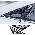 MUXEE 2Pcs Rear Side Window Louvers Air Vent Scoop Shades Cover Blinds Trim for Hyundai Sonata 2011 2012 2013 2014 - ABS Carbon Fiber Sport Interior Accessories