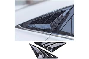 MUXEE 2Pcs Rear Side Window Louvers Air Vent Scoop Shades Cover Blinds Trim for Hyundai Sonata 2011 2012 2013 2014 - ABS Carbon Fiber Sport Interior Accessories