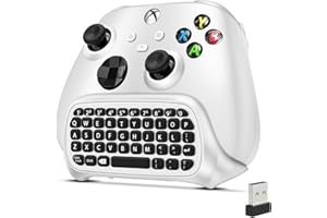 TNP Wireless Keypad Chatpad for Xbox One Controller S/X & Series S/X - 2.4GHz Mini Plug-and-Play with USB Receiver, 3.5mm Aud