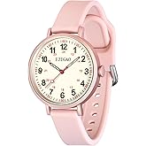 F.ZEGAO Nurse Watch for Medical Doctor Professionals Student Easy Read Dial with Luminous 24 Hours Red Second Soft Thin Silicone Band 50M Waterproof