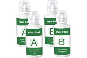 2-Pack Hydroponic Plant Food, AB Nutrient Formula for Growth in Your Indoor Water Garden, Ideal Plant Food Indoor for Vegetab