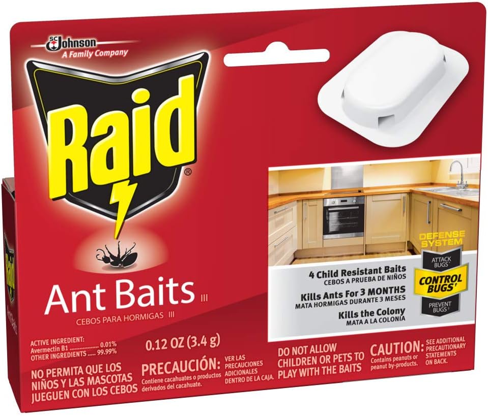 Raid Ant Killer Baits, For Household Use, Child Resistant, 4 Count: Garden & Outdoor