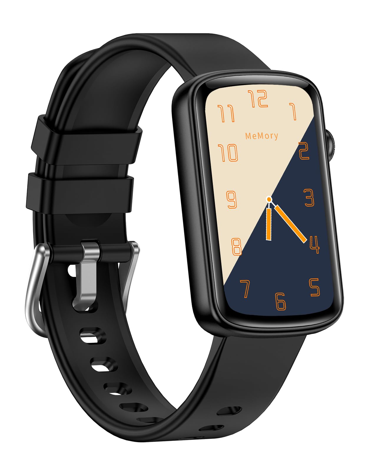 Photo 1 of SHANG WING Fitness Tracker with Heart Rate/Sleep/Blood Oxygen Monitor, Slim Fitness Watch for Women Men IP68 Waterproof Pedometer Calories/Steps Counter Health Watch Activity Tracker (Dark Black)