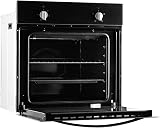 SIA SSO59BL 60cm Single Electric Oven Multi-function Black Glass Front view 4