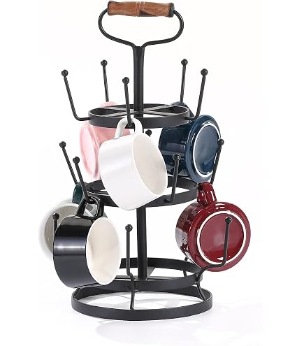 Portabottiglie In Zinco Con Ganci Creative Co-Op - Supporto Metallico Rotondo Stile Vintage Francese, Nero - 4