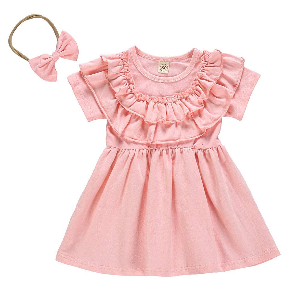 Buy Voberry 2019 Toddler Kids Baby Girls Ruffled Solid Hair Band