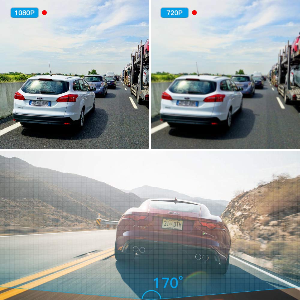 Veroyi Dash Cam Car DVR Full HD 1080P Dash Camera for Cars with Night Vision 170 Degree Wide Angle G-sensor Motion Detection Parking Monitor Driving Recorder