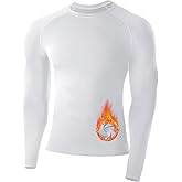 Runhit Men's Thermal Compression Shirt Fleece Lined Long Sleeve Thermal Shirts Athletic Base Layer Top Cold Weather Gear