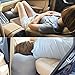 kilofly Inflatable Foot Rest Adjustable Car Plane Leg Air Travel Pillow + Pump