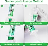 Flintronic 10ML Solder Flux Syringe with 2 Needles Push Cap No Clean view 5