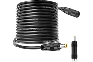 PAEKQ DC 8mm Extension Cable, 30Ft 14AWG 8mm Male and Female Plug Extension Cable Perfectly Compatible with GZ Yeti Jackery Solar Generator Portable Power Station and Solar Panel