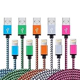 iPhone Cable,5Pack 3FT Charging Cord - Nylon Braided USB Lightning Charger for iPhone 7,SE,5,5s,6,6s,6 Plus,iPad
