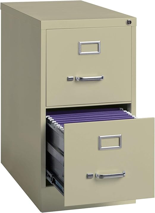 Amazon Com Hirsh Industries 25 Deep Vertical File Cabinet 2 Drawer Letter Size Putty 14409 Office Products