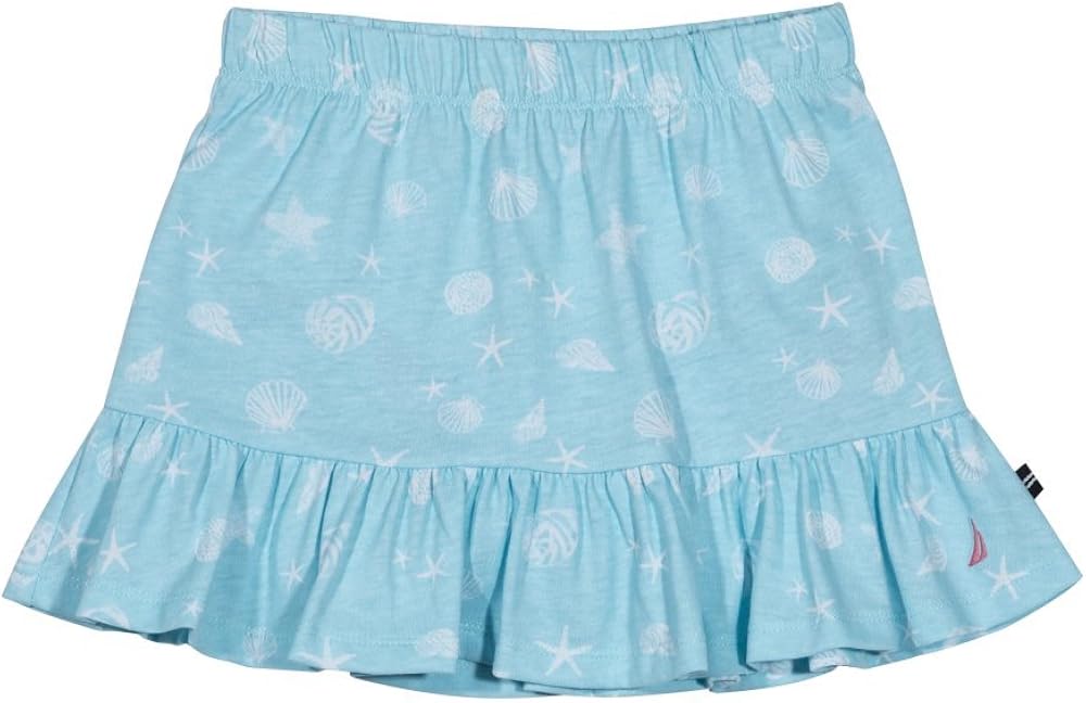 Nautica Girls' Toddler Pull on Fashion Skort, bight Turquoise Shells, 2T: Clothing