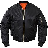 Rothco Kids MA-1 Flight Jacket – Warm & Comfortable Outdoor Bomber Aviator Pilot Coat