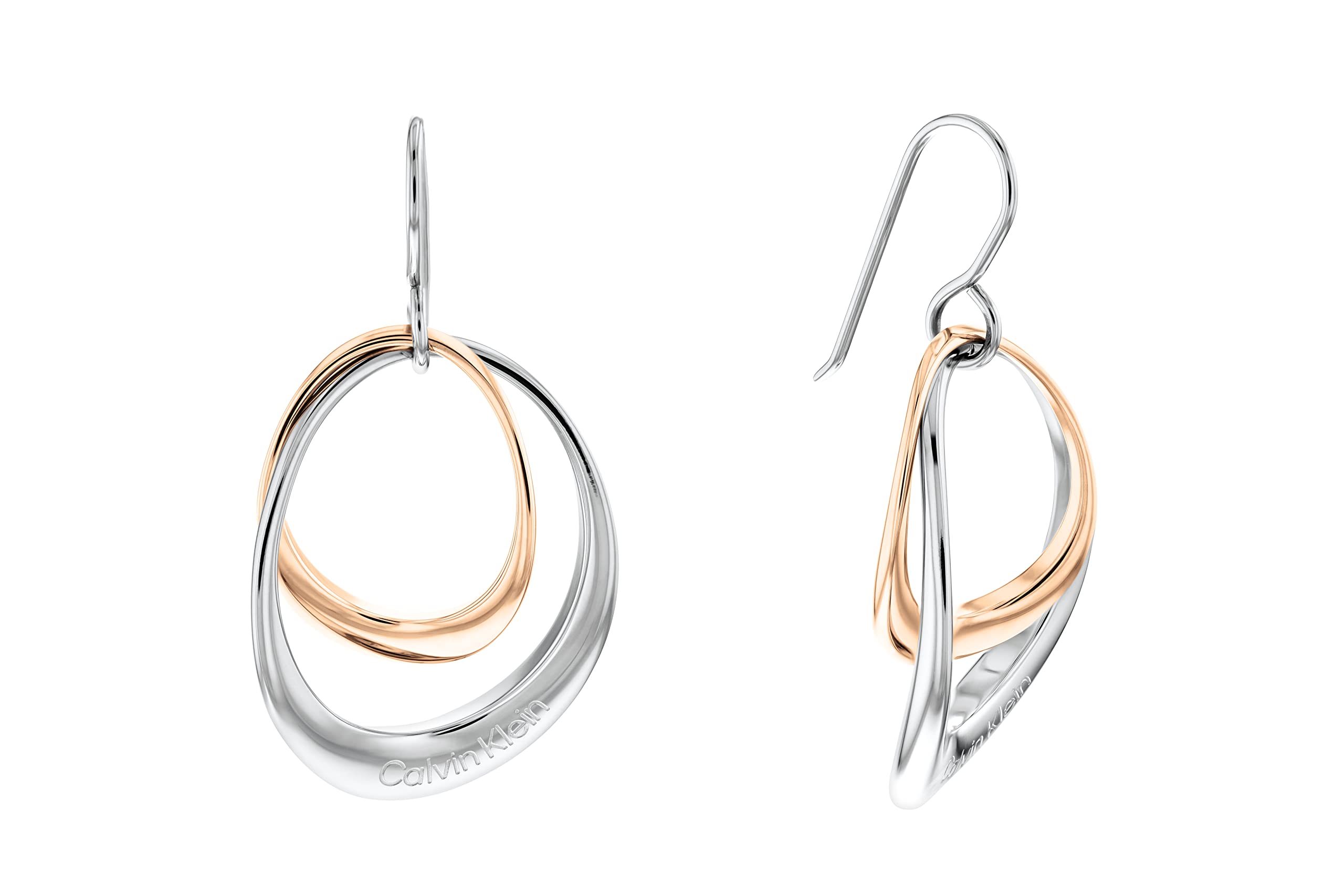Calvin Klein Women's WARPED RINGS Collection Dangle & Drop Earrings in Two-Tone - 35000003