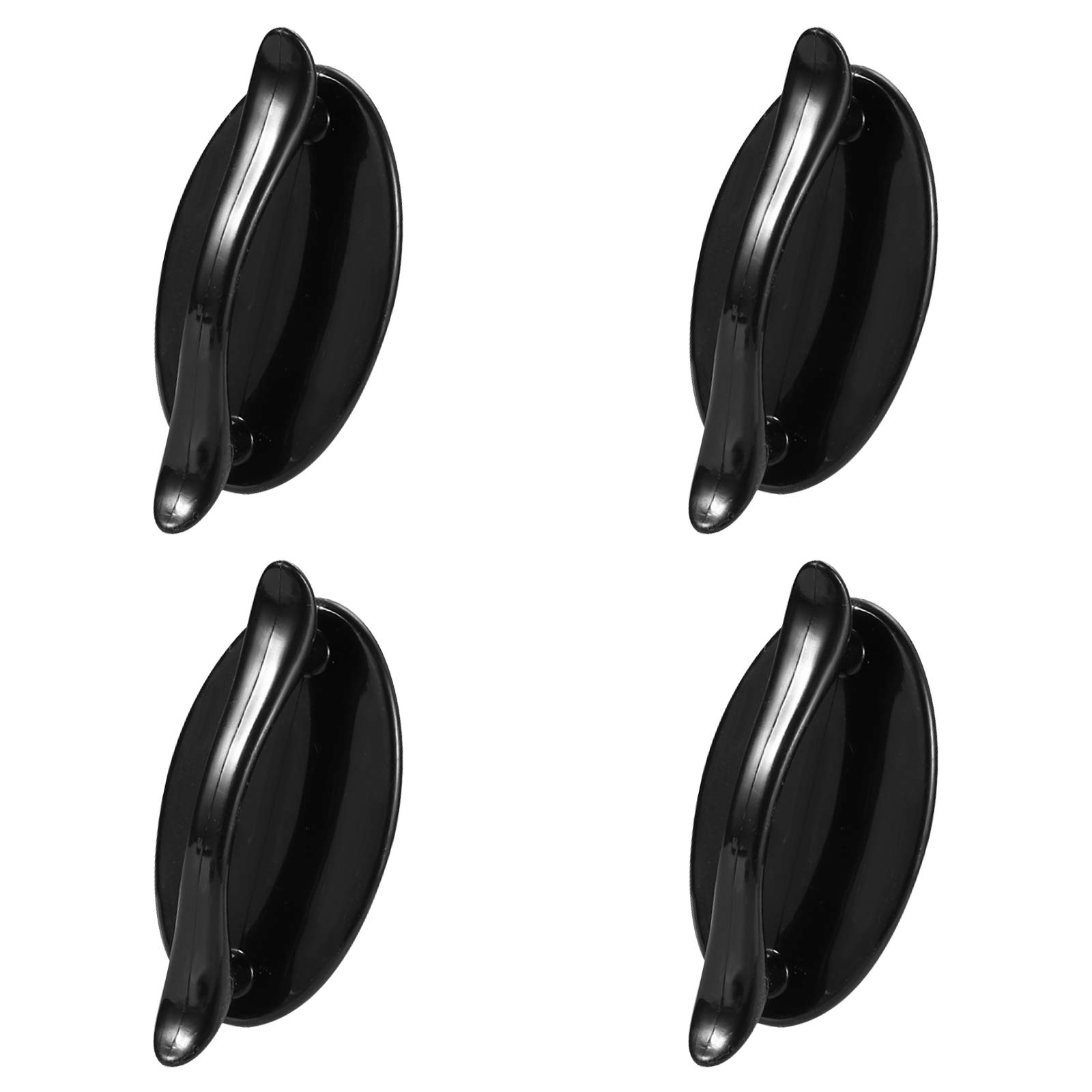 KAILEE 4 Pack Self Adhesive Pull Handle Plastic Drawer Handles Self Stick Door Handle Black Plastic Pull Handle for Cabinets Drawers Furniture Chest