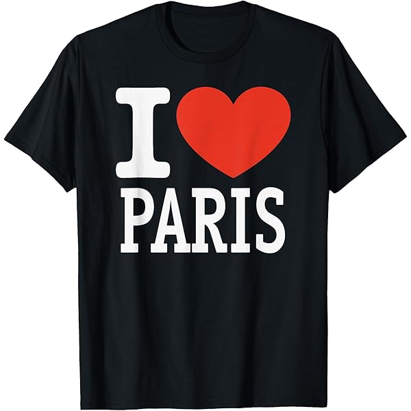 Amazon.com: I Love Paris - Shirt - I Heart France - Souvenir T