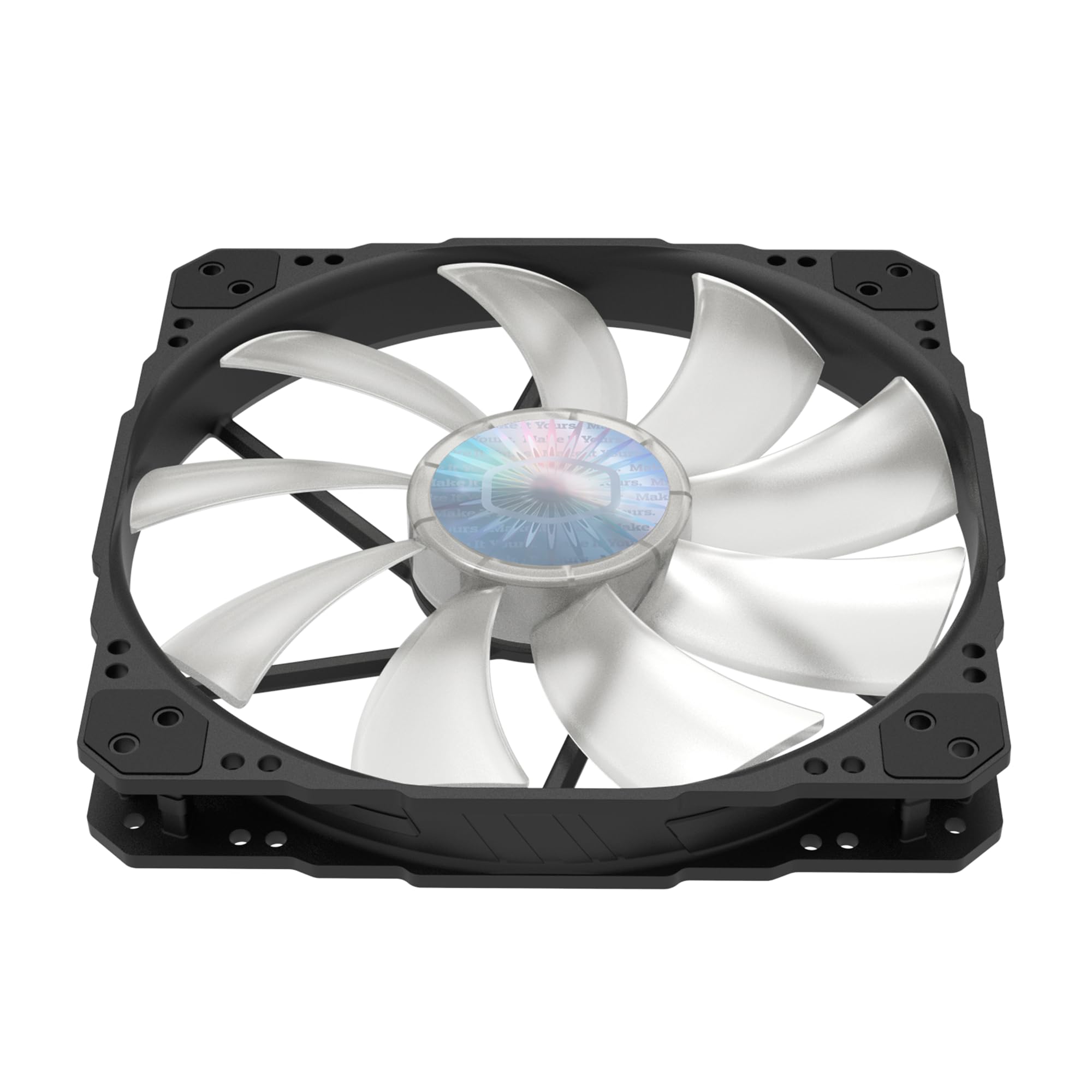 Cooler Master SickleFlow 200 ARGB Gen 2 Square Frame Fan, Customizable LEDS, Air Balance Curve Blade, Sealed Bearing, PWM Control for Computer Case