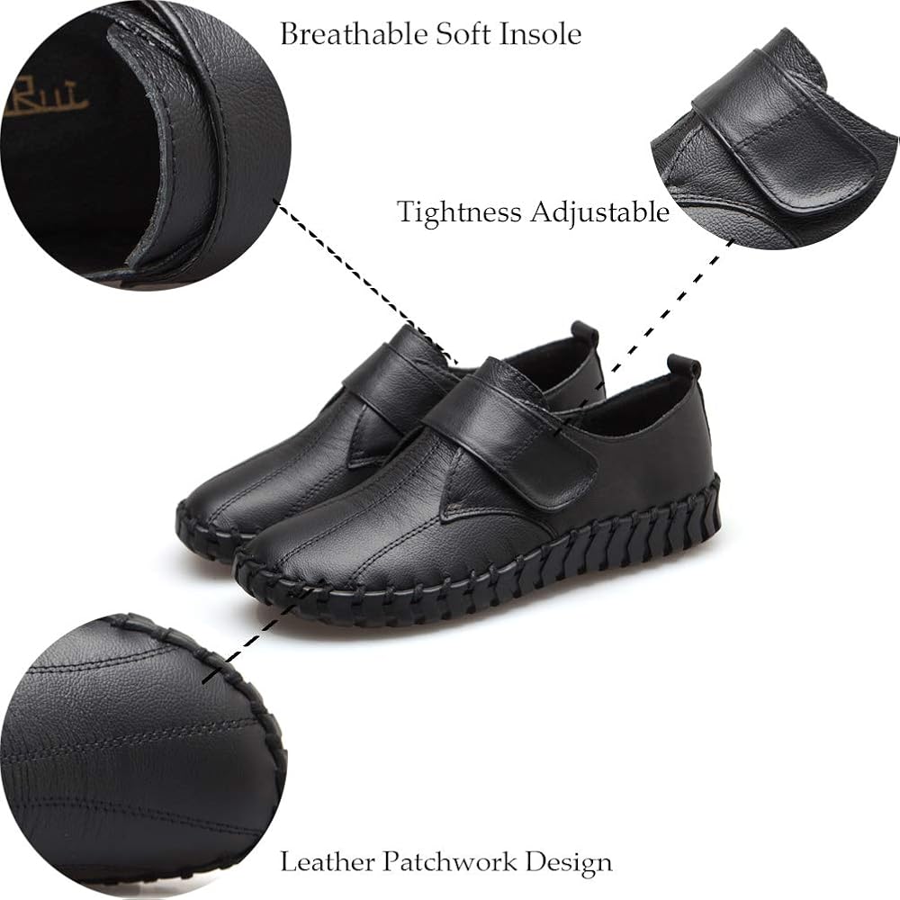 womens leather velcro shoes