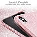 ESR Makeup Glitter Case for iPhone Xs/iPhone X, Glitter Sparkle Bling Cover [Three Layer] for iPhone 5.8 inch (2017 & 2018 Release)(Rose Gold)