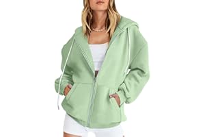 SMIDOW Women's Zip Up Hoodies Sweatshirts Pockets Jacket Coat Y2K Clothes Teen Girl Fall Jacket Long Sleeve Hooded Sweatshirts