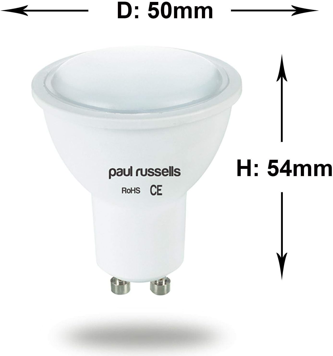 paul russells LED Bulb GU10, 235 lumens, 3W(Equivalent to 25W), Warm White 2700K, Non Dimmable, Pack of 3 - Image 4