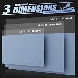 K KNODEL Small Desk Pad Leather Mouse Keyboard Mat 60x35cm Lake Blue view 4