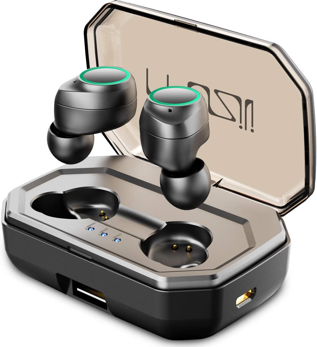 Hosome Bluetooth Earphones 5.0, Bluetooth Wireless Earbuds 130H Playing Time Wireless Headphones In-Ear Earbuds 3D Stereo Sound Mini Earbuds Built-in Mic CVC 8.0 Noise Cancelling for Running Sport