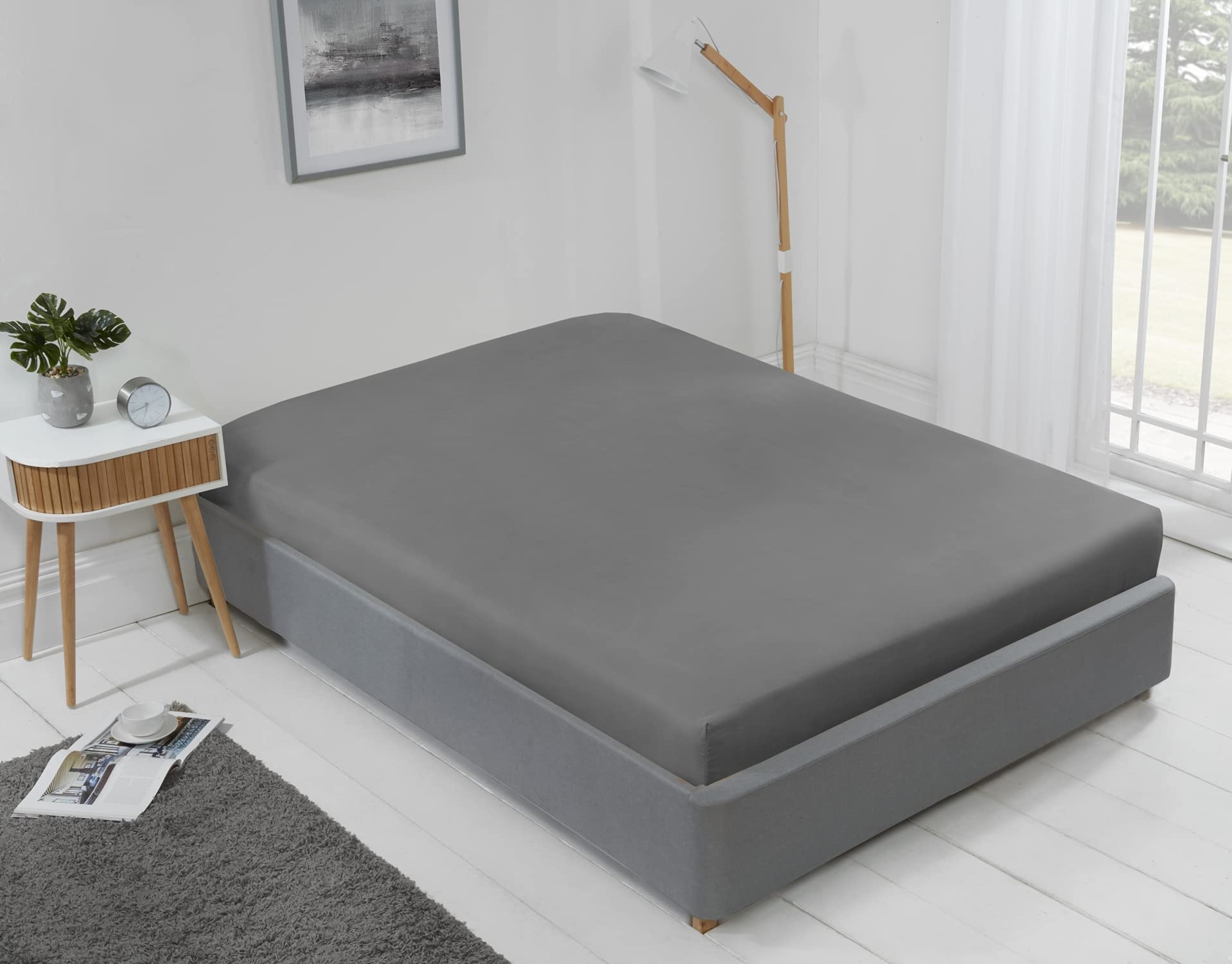 Emma Barclay Lyla Fitted Sheet in Grey - Single