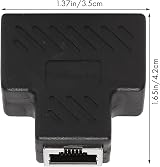 Oikabio 2 Port RJ45 Network Ethernet Splitter LAN Adapter Extender Connector 1pc view 3