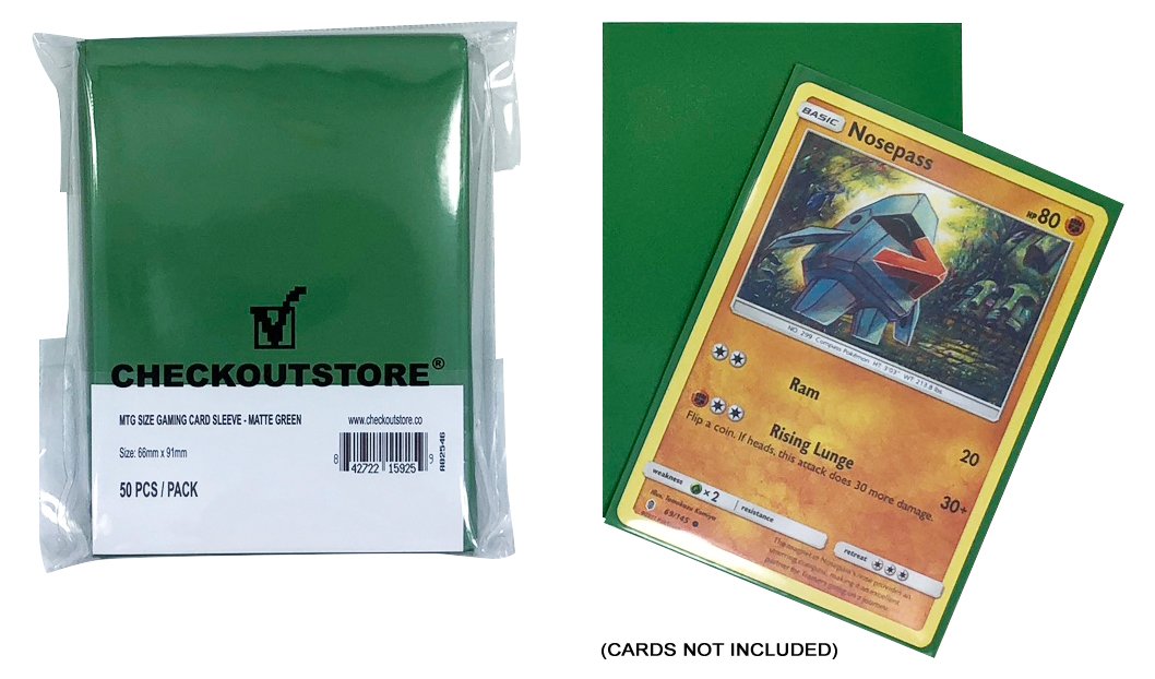 Protective Sleeves for Trading Cards 200 CheckOutStore Matte Yellow 66