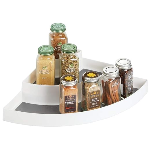 Mdesign Corner Spice Rack Pantry Shelving For Spices