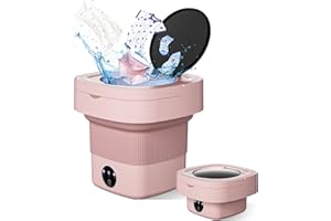 MIHEQIKQI Portable Washing Machine, 8L Mini Laundry Washer with 3 Modes Cleaning for Underwear, Baby Clothes, Sock, Small Delicates. Foldable Washer and Dryer Combo for Apartment, Home, Hotel, Camping,RV(Green)