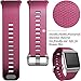 Wepro Bands Compatible with Fitbit Ionic SmartWatch, Watch Replacement Sport Strap for Women Men Kids, Buckle, Large, Fuchsia
